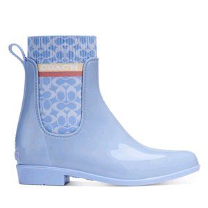 Coach Pale Blue Chelsea Rain Boots Size 9